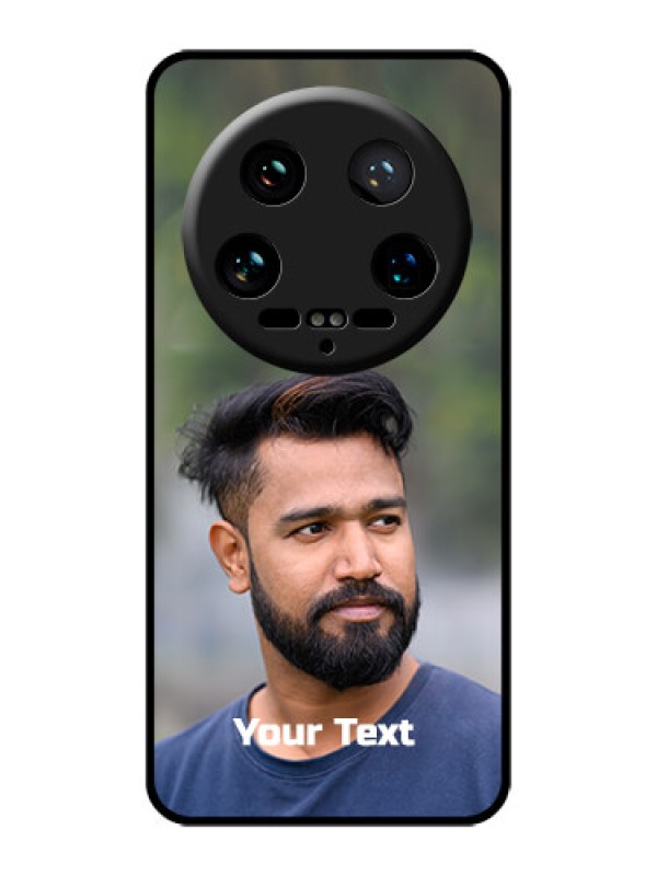 Custom Xiaomi 14 Ultra Custom Glass Phone Case - Photo With Text Design