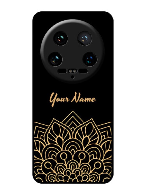 Custom Xiaomi 14 Ultra Custom Glass Phone Case - Golden Mandala Design