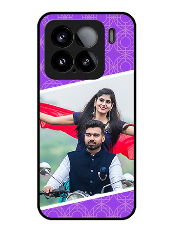 Custom Xiaomi 15 5G Custom Glass Phone Case - Violet Color Pattern Design