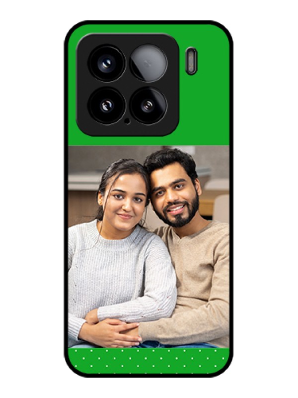 Custom Xiaomi 15 5G Custom Glass Phone Case - Green Pattern Design