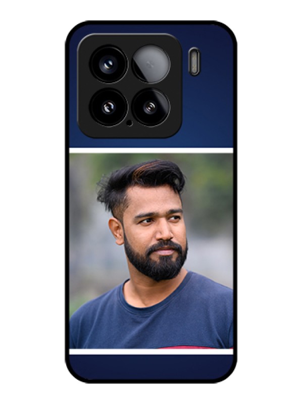 Custom Xiaomi 15 5G Custom Glass Phone Case - Simple Royal Blue Design