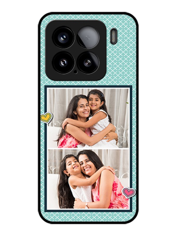 Custom Xiaomi 15 5G Custom Glass Phone Case - 2 Image Holder With Pattern Design