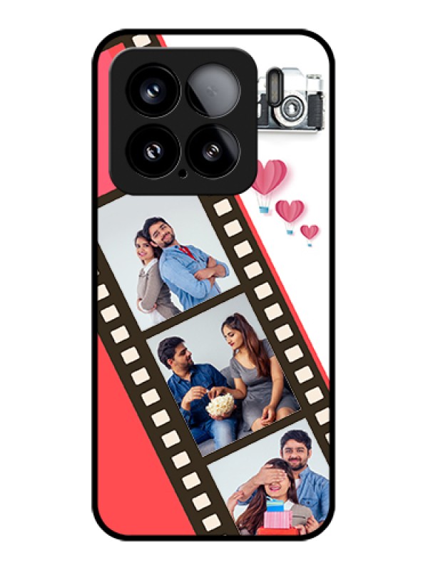 Custom Xiaomi 15 5G Custom Glass Phone Case - 3 Image Holder With Film Reel