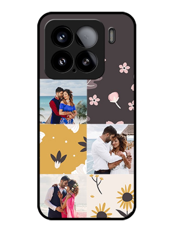 Custom Xiaomi 15 5G Custom Glass Phone Case - 3 Images With Floral Design