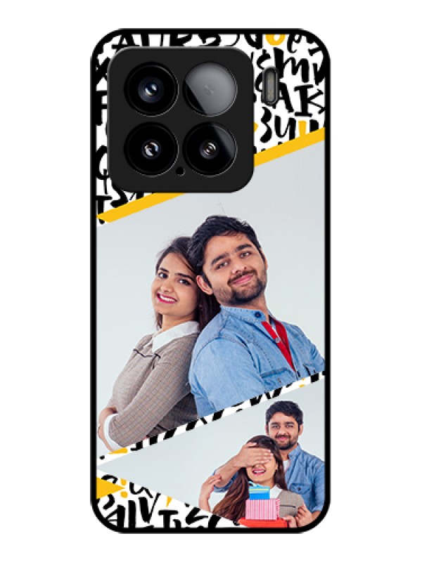 Custom Xiaomi 15 5G Custom Glass Phone Case - Letters Pattern Design