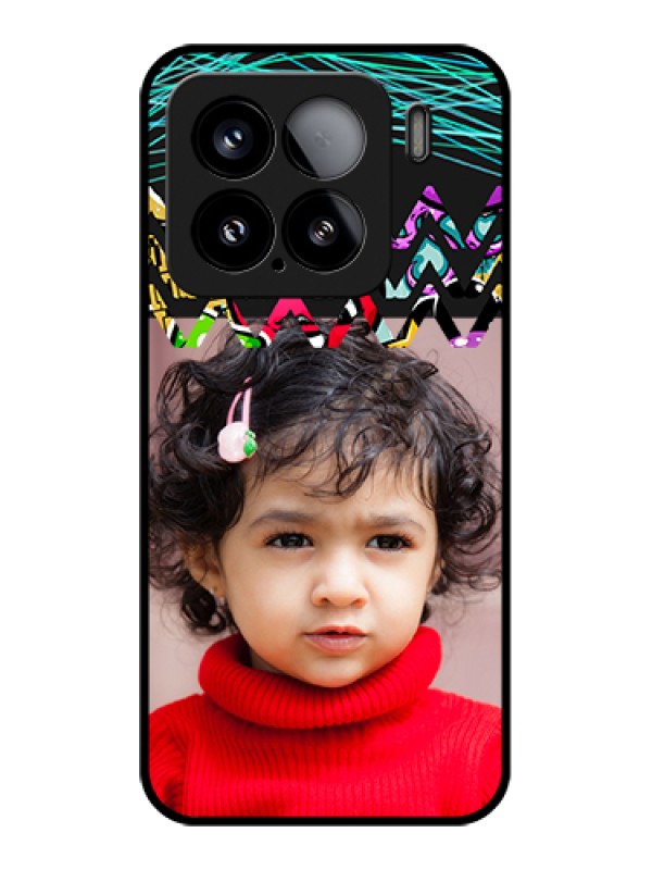 Custom Xiaomi 15 5G Custom Glass Phone Case - Neon Abstract Design