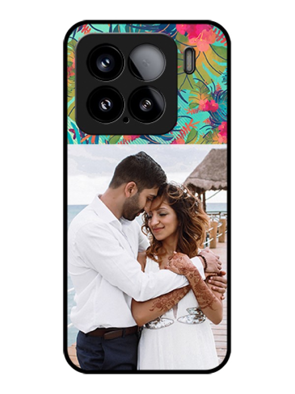 Custom Xiaomi 15 5G Custom Glass Phone Case - Watercolor Floral Design