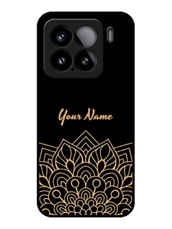 Custom Xiaomi 15 5G Custom Glass Phone Case - Golden Mandala Design