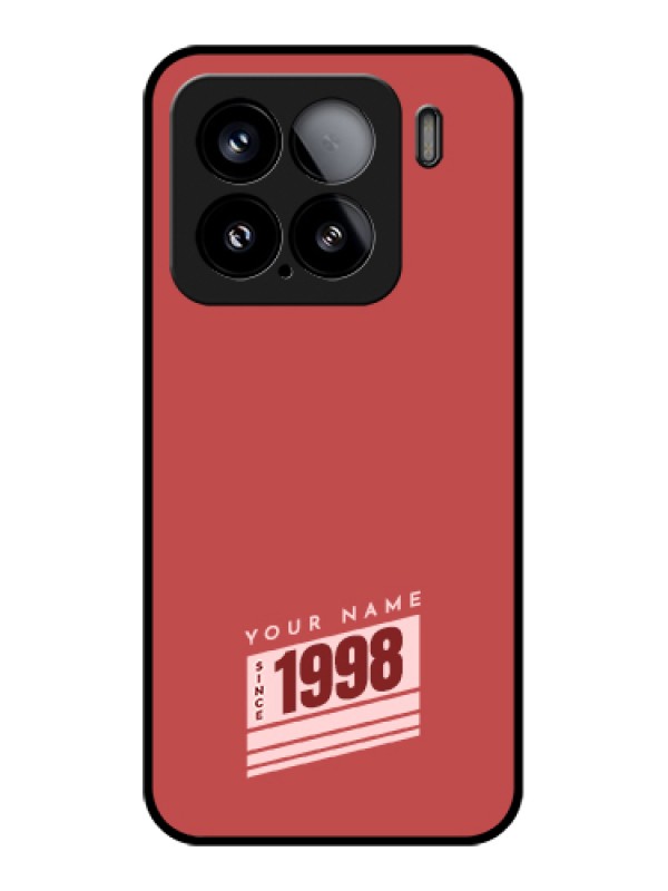 Custom Xiaomi 15 5G Custom Glass Phone Case - Red Custom Year Of Birth Design