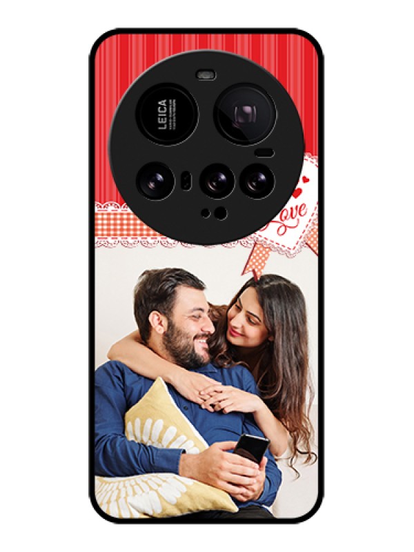 Custom Xiaomi 15 Ultra 5G Custom Glass Phone Case - Red Love Pattern Design