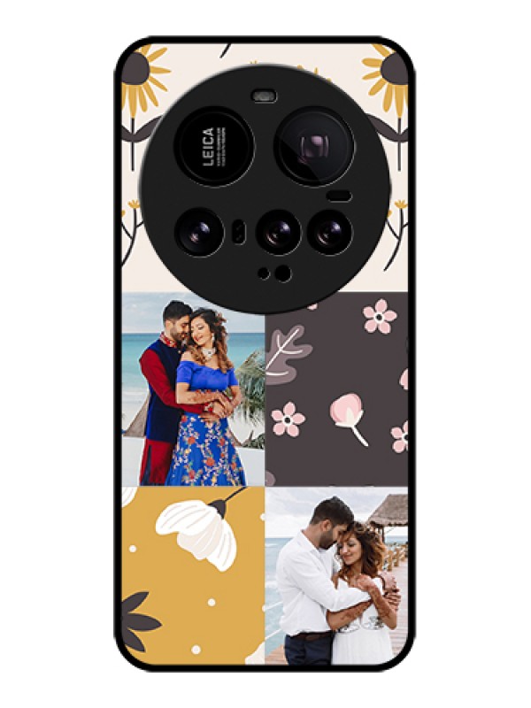 Custom Xiaomi 15 Ultra 5G Custom Glass Phone Case - 3 Images With Floral Design