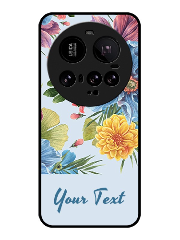 Custom Xiaomi 15 Ultra 5G Custom Glass Phone Case - Stunning Watercolored Flowers Painting Design