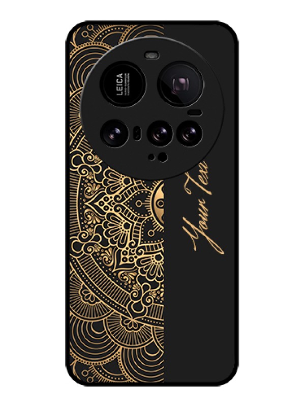 Custom Xiaomi 15 Ultra 5G Custom Glass Phone Case - Mandala Art With Custom Text Design