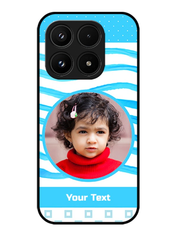 Custom Xiaomi 17 5G Custom Glass Phone Case - Simple Blue Case Design