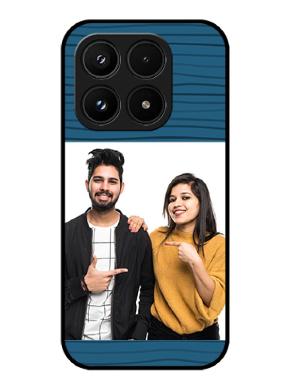 Custom Xiaomi 17 5G Custom Glass Phone Case - Blue Pattern Cover Design