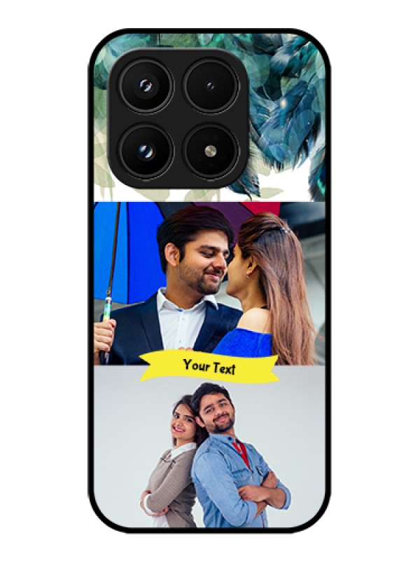 Custom Xiaomi 17 5G Custom Glass Phone Case - Image With Boho Peacock Feather Design