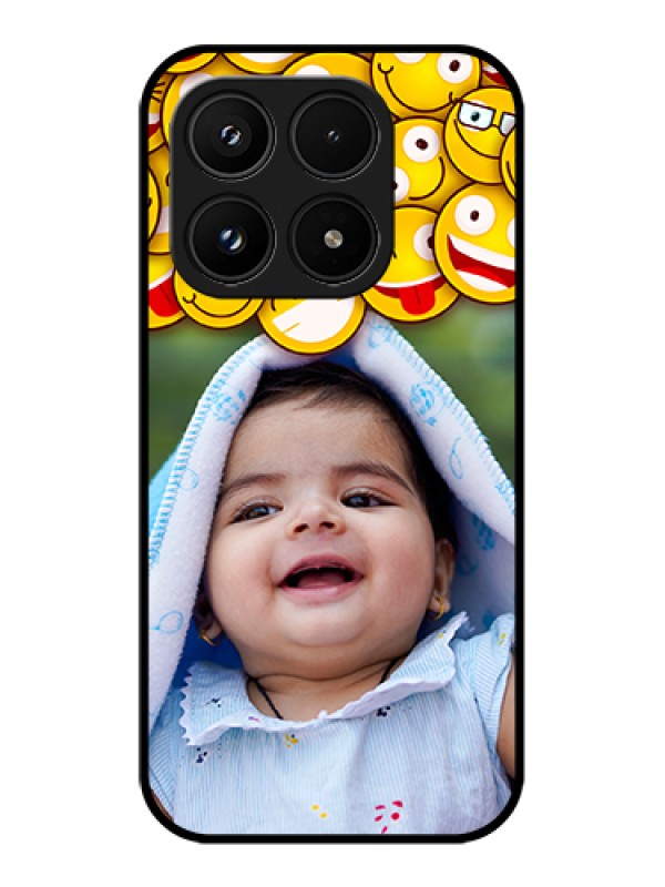 Custom Xiaomi 17 5G Custom Glass Phone Case - With Smiley Emoji Design
