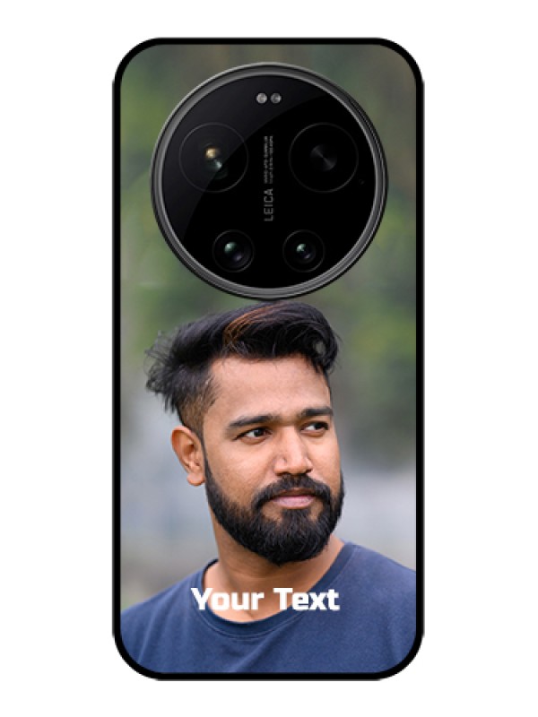 Custom Xiaomi 17 Ultra 5G Custom Glass Phone Case - Photo With Text Design