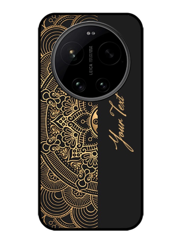 Custom Xiaomi 17 Ultra 5G Custom Glass Phone Case - Mandala Art With Custom Text Design