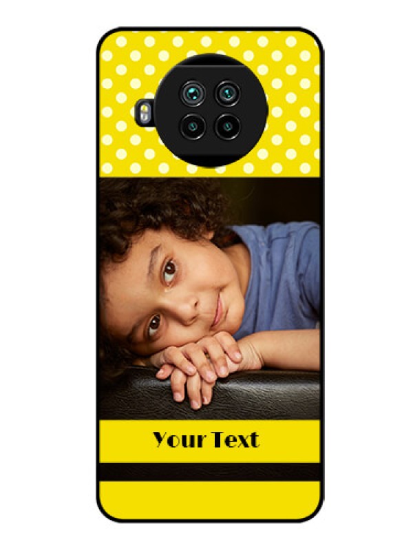 Custom Mi 10i 5G Custom Glass Phone Case  - Bright Yellow Case Design