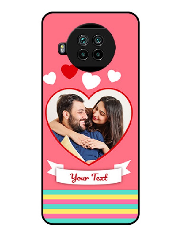 Custom Mi 10i 5G Photo Printing on Glass Case  - Love Doodle Design