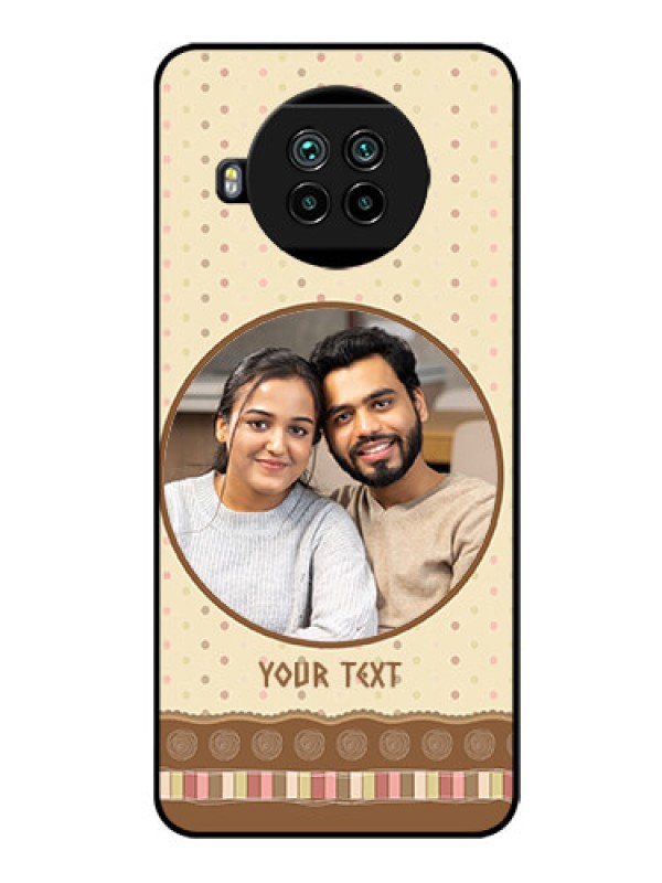 Custom Mi 10i 5G Custom Glass Mobile Case  - Brown Dotted Mobile Case Design