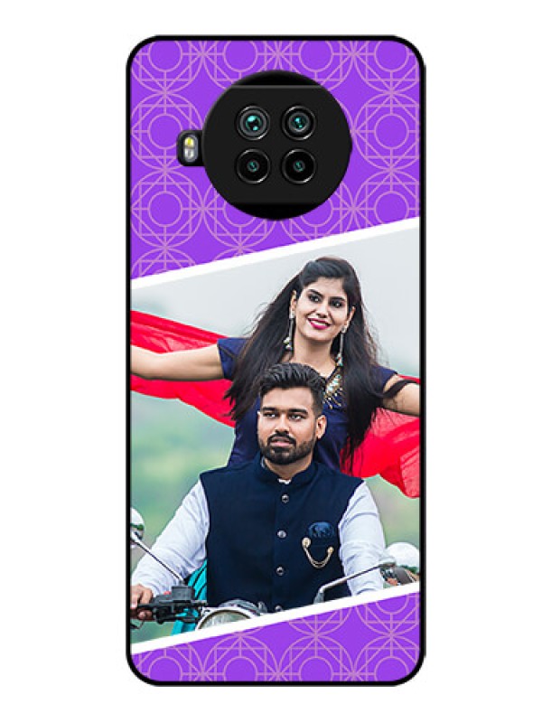 Custom Mi 10i 5G Custom Glass Phone Case  - Violet Pattern Design