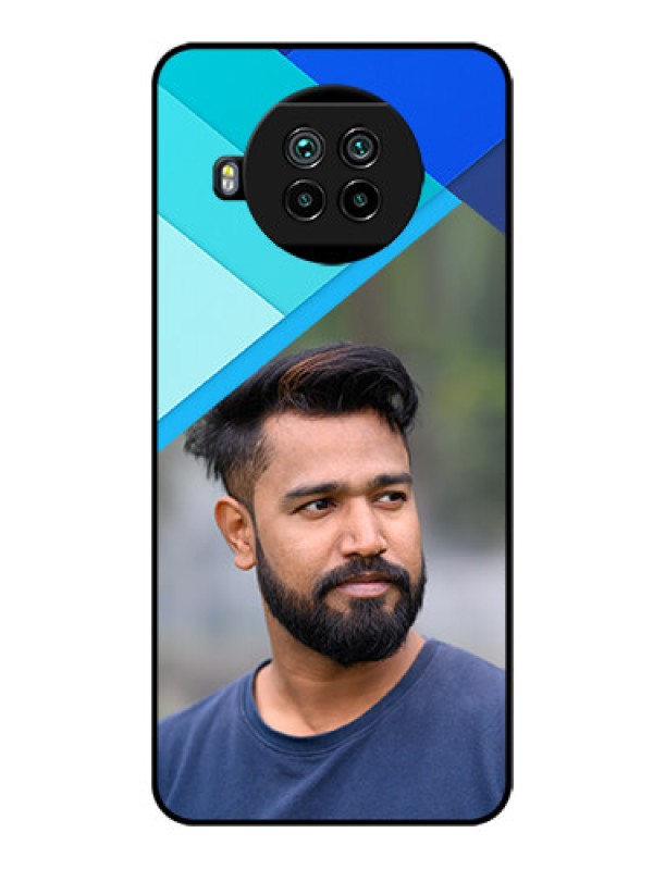 Custom Mi 10i 5G Custom Glass Phone Case  - Blue Pattern Design