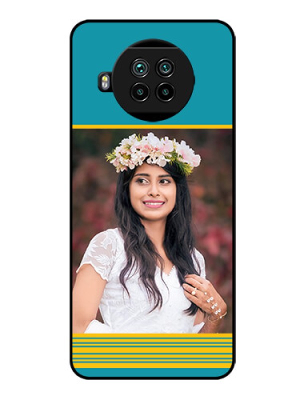 Custom Mi 10i 5G Custom Glass Phone Case  - Yellow & Blue Design 