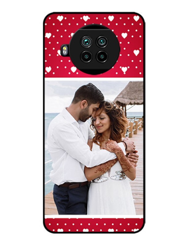 Custom Mi 10i 5G Photo Printing on Glass Case  - Hearts Mobile Case Design