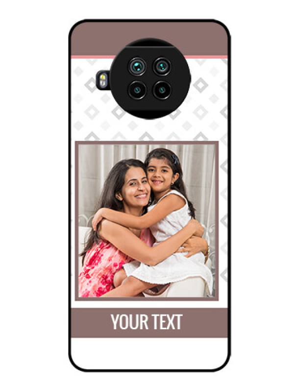 Custom Mi 10i 5G Photo Printing on Glass Case  - Simple Diamond Design