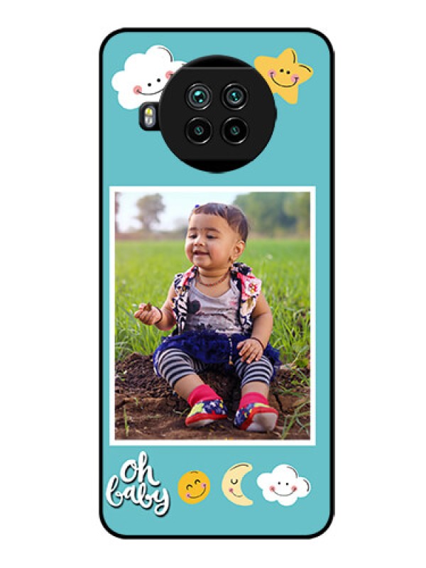 Custom Mi 10i 5G Personalized Glass Phone Case  - Smiley Kids Stars Design