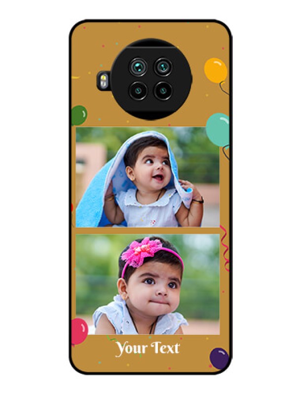 Custom Mi 10i 5G Personalized Glass Phone Case  - Image Holder with Birthday Celebrations Design
