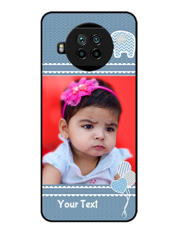 Custom Mi 10i 5G Photo Printing on Glass Case  - with Kids Pattern Design