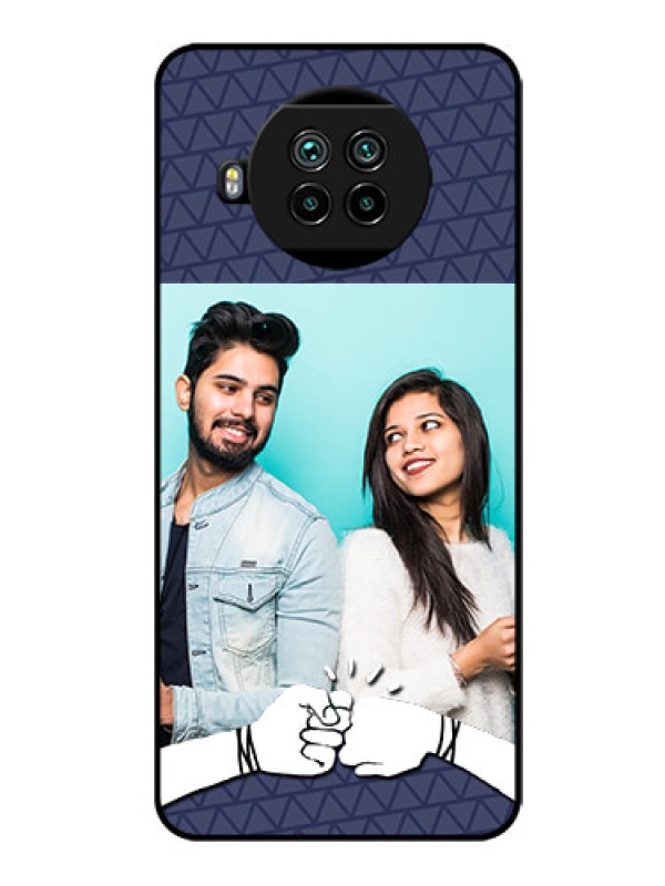 Custom Mi 10i 5G Photo Printing on Glass Case  - with Best Friends Design  