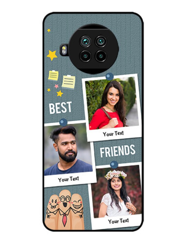 Custom Mi 10i 5G Personalized Glass Phone Case  - Sticky Frames and Friendship Design