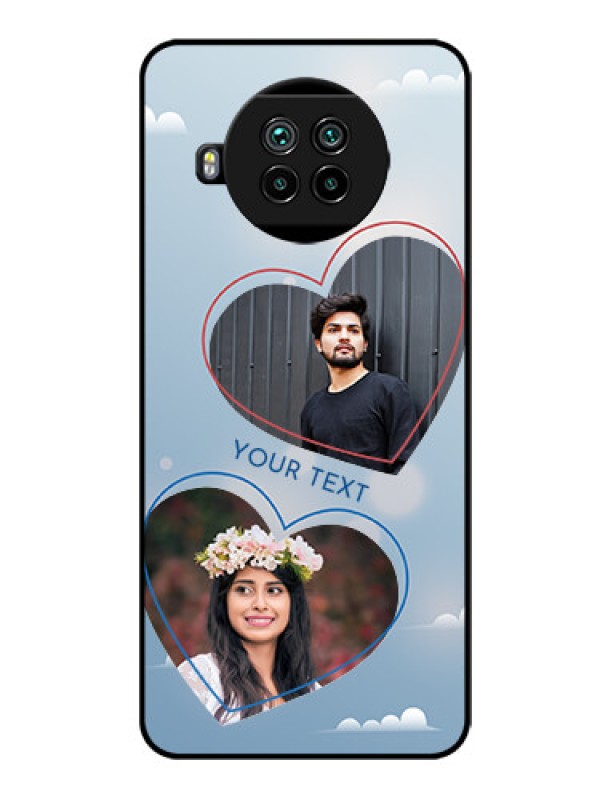 Custom Mi 10i 5G Custom Glass Mobile Case  - Blue Color Couple Design 