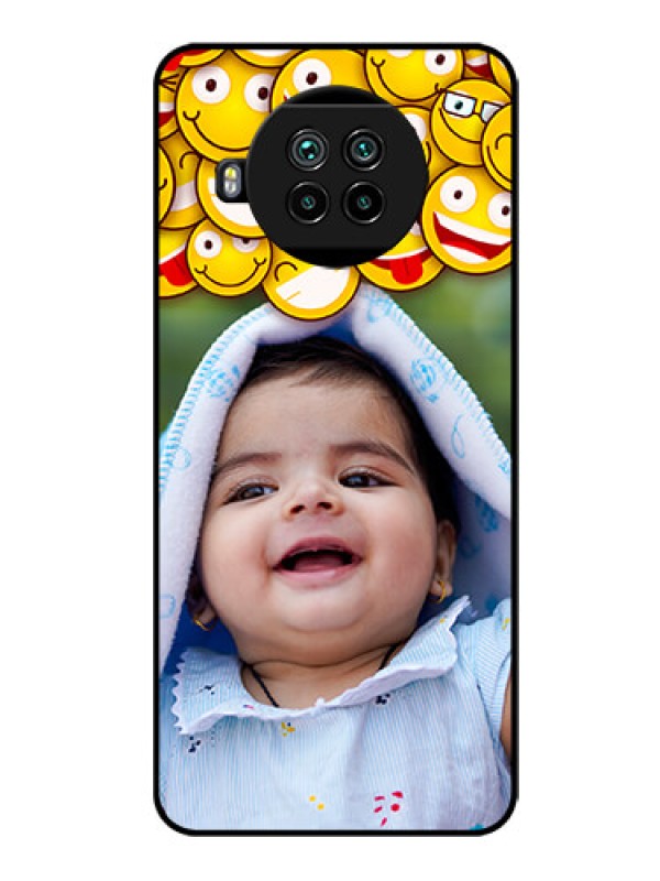 Custom Mi 10i 5G Custom Glass Mobile Case  - with Smiley Emoji Design