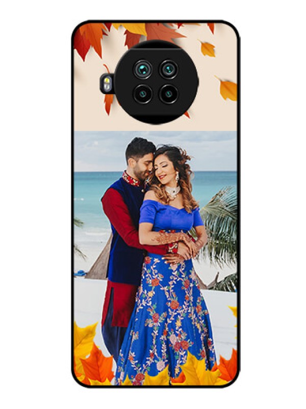 Custom Mi 10i 5G Photo Printing on Glass Case  - Autumn Maple Leaves Design
