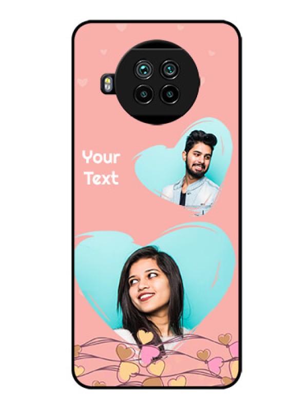 Custom Mi 10i 5G Custom Glass Mobile Case  - Love Doodle Design