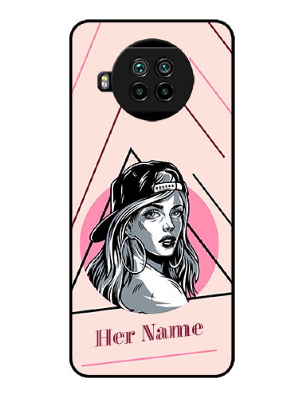 Custom Xiaomi Mi 10I 5G Personalized Glass Phone Case - Rockstar Girl Design
