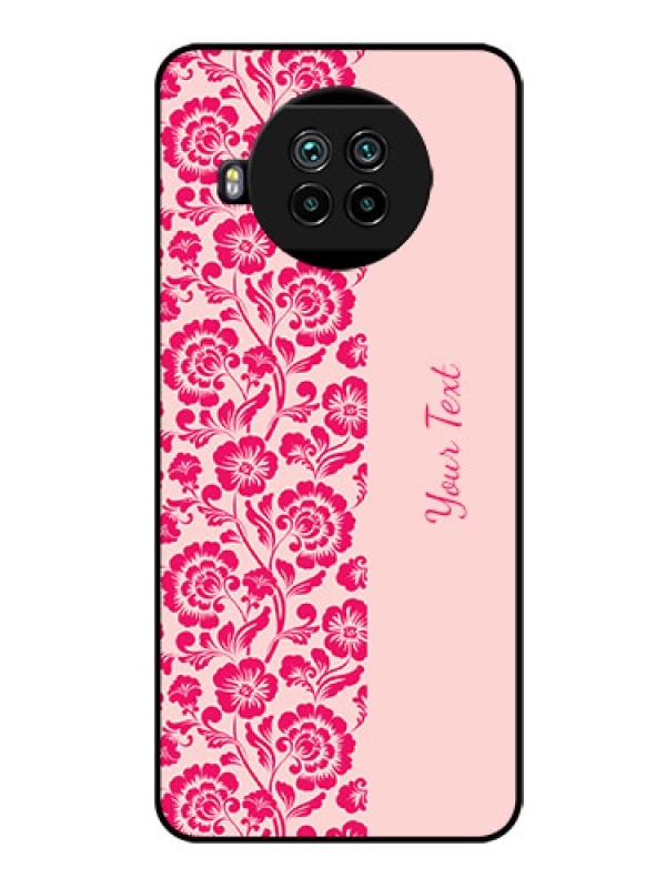 Custom Xiaomi Mi 10I 5G Custom Glass Phone Case - Attractive Floral Pattern Design