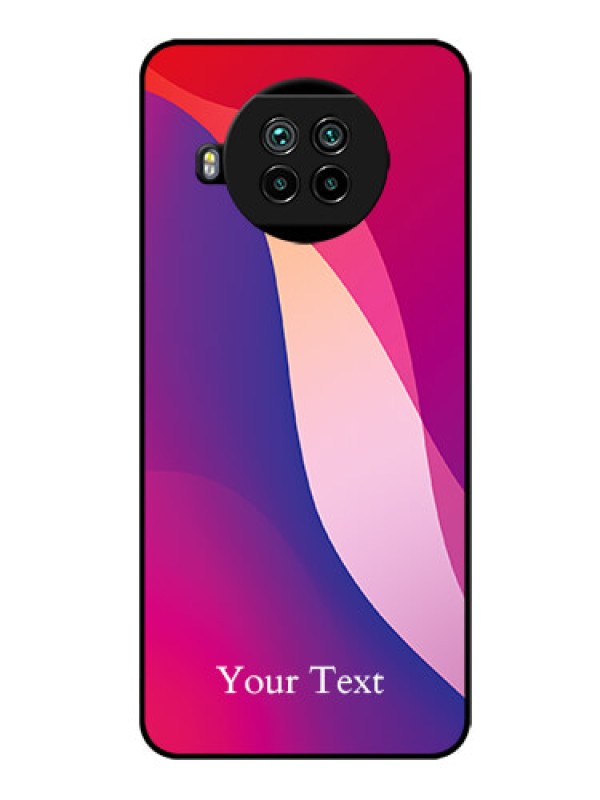 Custom Xiaomi Mi 10I 5G Personalized Glass Phone Case - Digital abstract Overlap Design