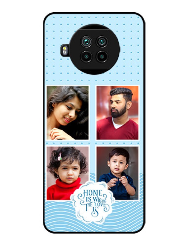 Custom Xiaomi Mi 10I 5G Custom Glass Phone Case - Cute love quote with 4 pic upload Design