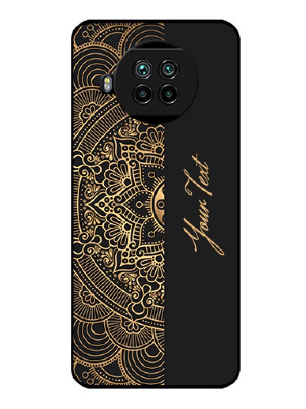 Custom Xiaomi Mi 10I 5G Photo Printing on Glass Case - Mandala art with custom text Design