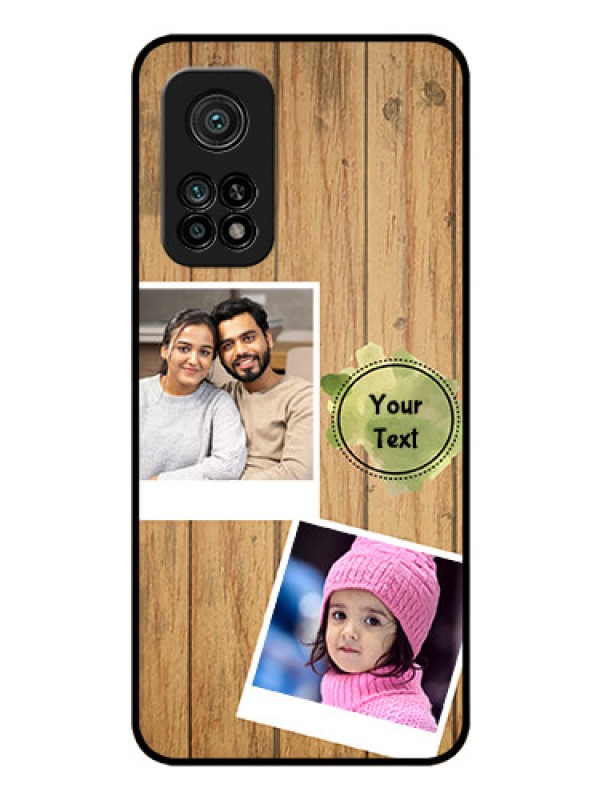 Custom Mi 10T Pro Custom Glass Phone Case - Wooden Texture Design
