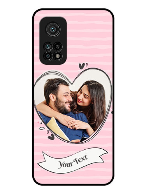 Custom Mi 10T Pro Custom Glass Phone Case - Vintage Heart Design