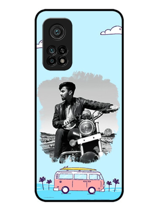 Custom Mi 10T Pro Photo Printing on Glass Case - Travel & Adventure Design