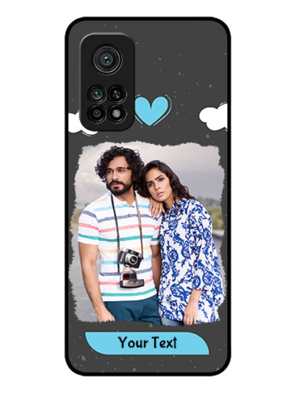 Custom Mi 10T Pro Custom Glass Phone Case - Splashes with love doodles Design