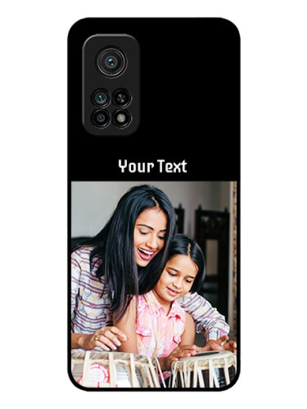 Custom Mi 10T Pro Photo with Name on Glass Phone Case